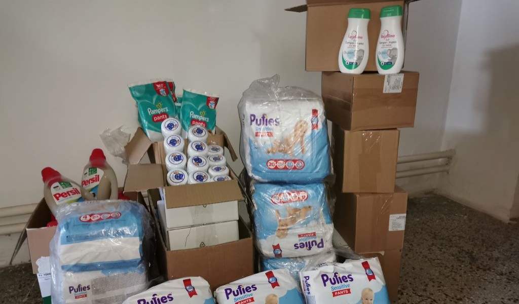 Univerexport donated hygiene packages for children aged 0 3 years