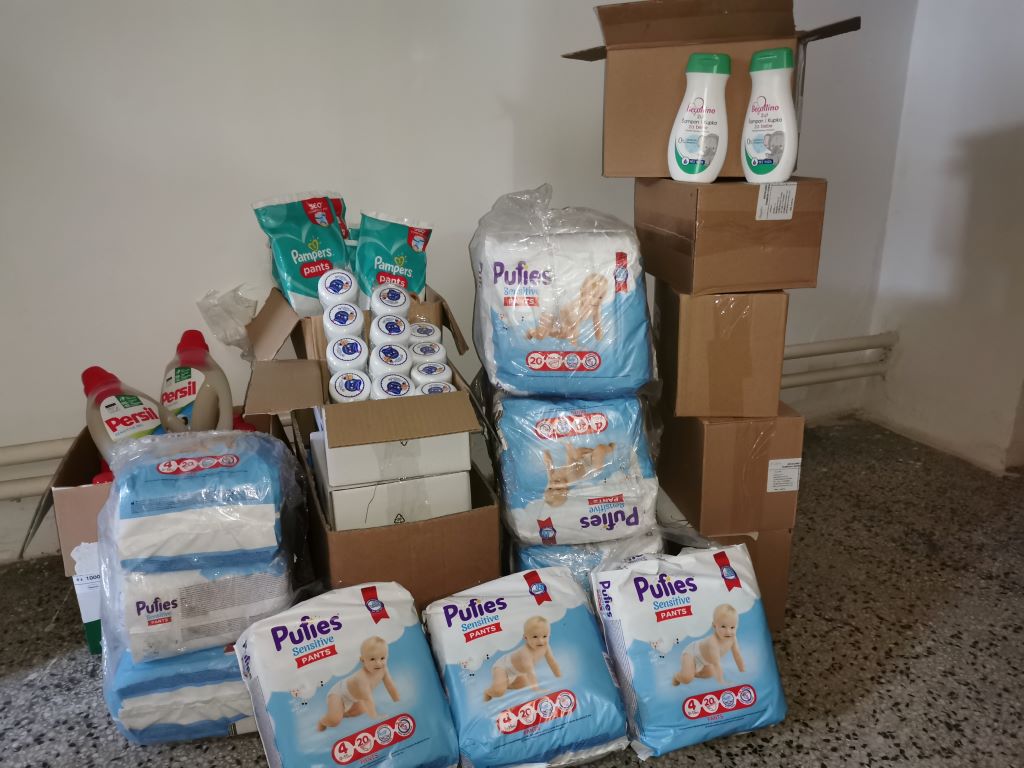 Univerexport donated hygiene packages for children aged 0-3 years